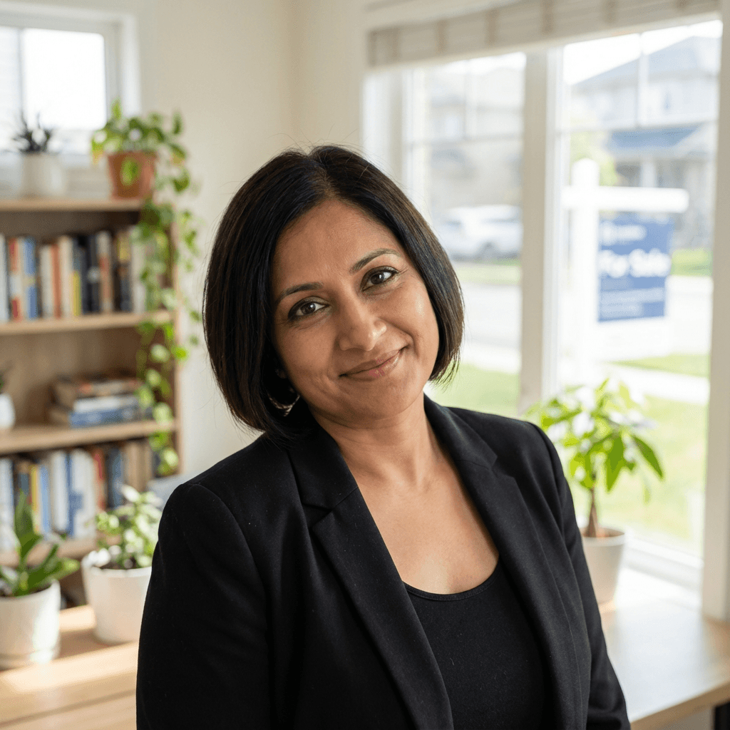 Amina Nakato in a bright office environment